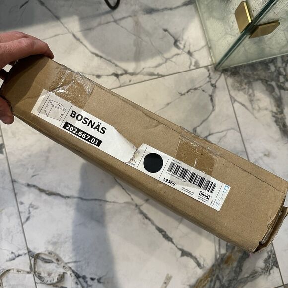 BOSNÄS footstool with storage, Ransta black - Picture 8 of 9